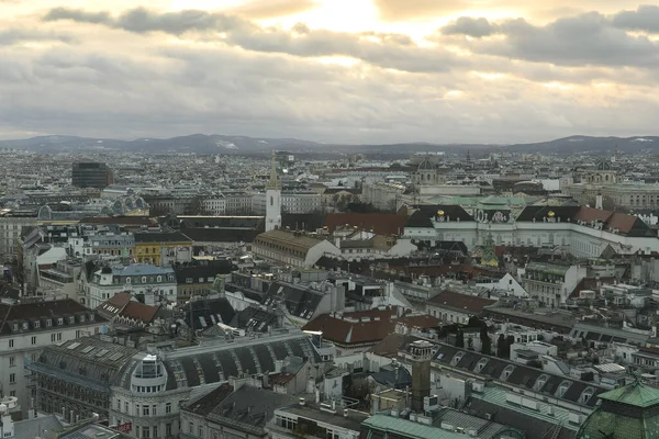 Blick Auf Wien Vom Südturm Des Stephansdoms Der Katholischen Hauptkirche — Stockfoto