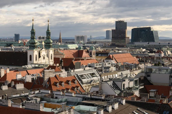 Vista Panorámica Viena Desde Torre Norte Catedral San Esteban Stephansdom — Foto de Stock