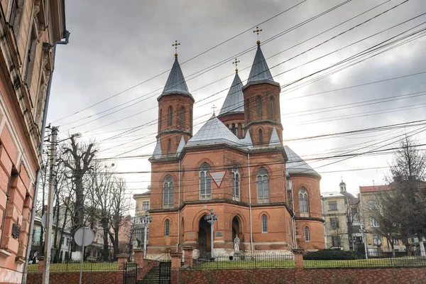 Вірменська Церква Святих Апостолів Петра Павла Чернівцях Україна Грудень 2021 — стокове фото