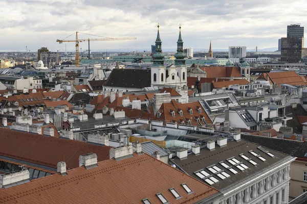 Vista Panorámica Viena Desde Torre Norte Catedral San Esteban Stephansdom — Foto de Stock