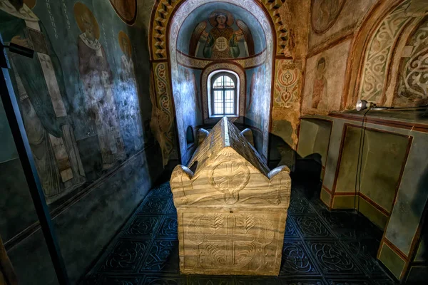 View Marble Sarcophagus Tomb Grand Prince Kyiv Yaroslav Wise Sophia — Stock Photo, Image