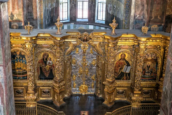 Interior Golden Altar Sophia Cathedral Kyiv Ukraine July 2022 High — Stock fotografie