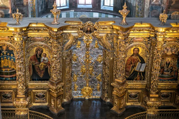 Interior Golden Altar Sophia Cathedral Kyiv Ukraine July 2022 High — Stockfoto