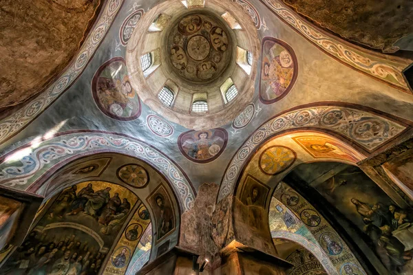 Interior Sophia Cathedral Mosaic Painting Frescoes Wall Golden Altar Kyiv — Stock fotografie