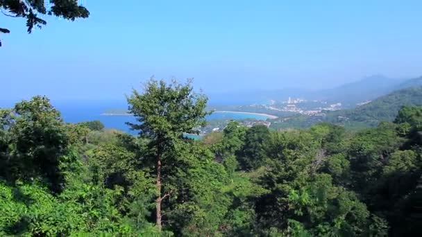 Miradouro de Kata Karon na ilha de Phuket — Vídeo de Stock