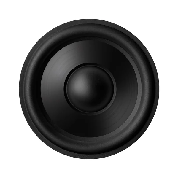 Black speaker, isolated on white background — Stock Photo, Image