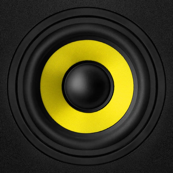 Black & yellow speaker — Stock Photo, Image