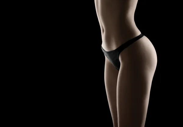 아름 다운 섹시 한 여성 슬림 검게 바디 — 스톡 사진