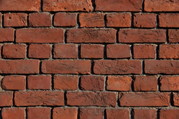 Vieux mur de brique rouge, texture de fond de mur de brique — Photo
