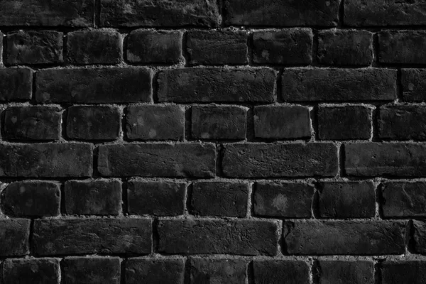 Old Black Brick Wall, Cegła ściany tła tekstury — Zdjęcie stockowe