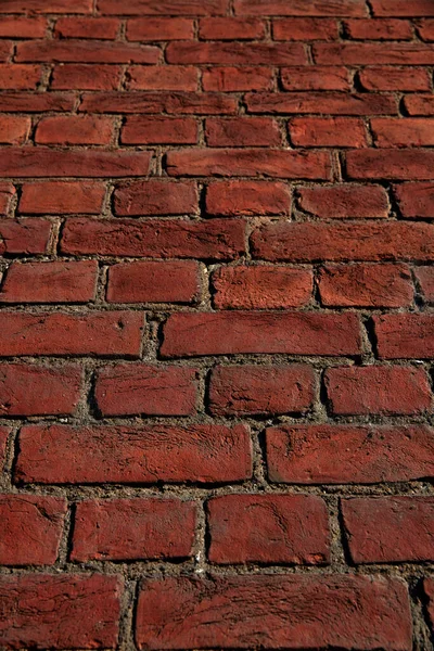 Stary mur z czerwonej cegły, tekstura tła ściany cegły — Zdjęcie stockowe