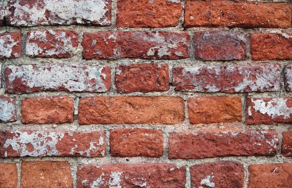 Vieux mur de brique rouge, texture de fond de mur de brique — Photo