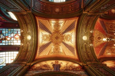 Rusya Federasyonu Silahlı Kuvvetleri Ana Tapınağı 'nın içinde. 09.25.2020, Kubinka, Moskova Bölgesi, Rusya