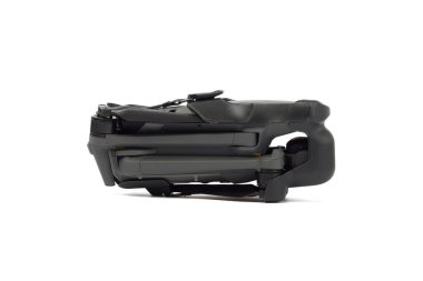 Yeni DJI Mavic 3 İHA 'sı paketleri açarken beyaz arka planda. DJI dünya lideri geliştirici ve üreticisi. 17.12.2021, Rostov bölgesi, Rusya