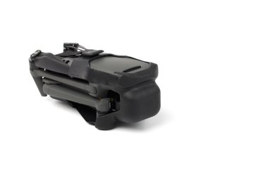 Yeni DJI Mavic 3 İHA 'sı paketleri açarken beyaz arka planda. DJI dünya lideri geliştirici ve üreticisi. 17.12.2021, Rostov bölgesi, Rusya