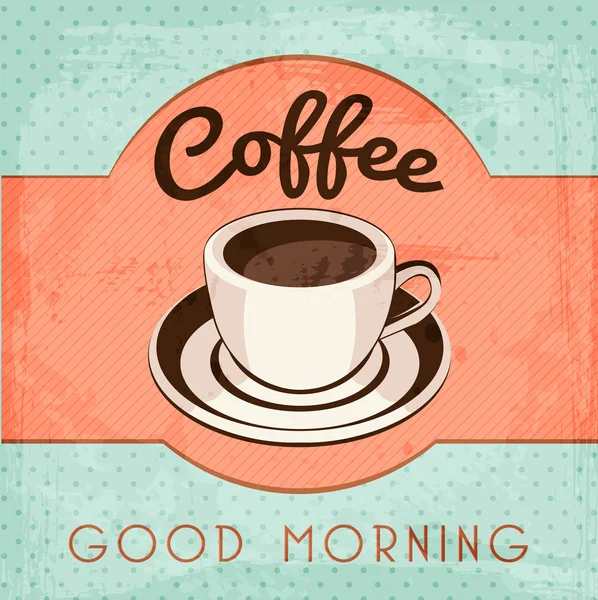 Cartel de café Vector vintage — Vector de stock