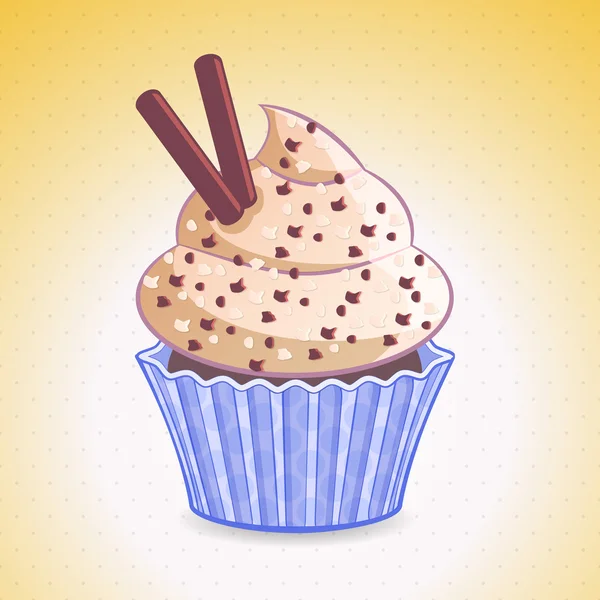 Vector lindo cupcake pegatinas — Vector de stock