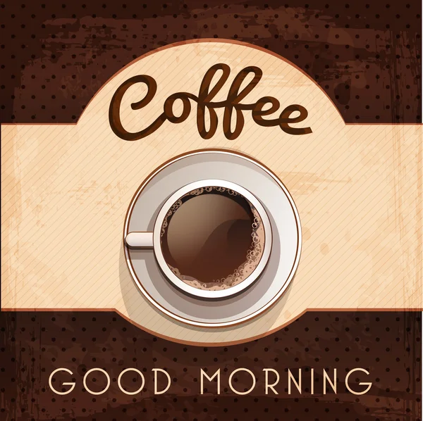 Vector vintage coffee poster — Stock Vector