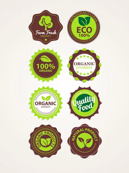 Organik rozet vektör kümesi