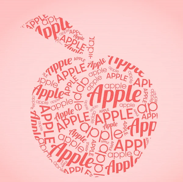 Vector typography apple — Stock Vector