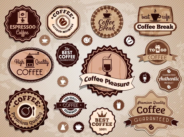 Vector coffee labels — Stock Vector