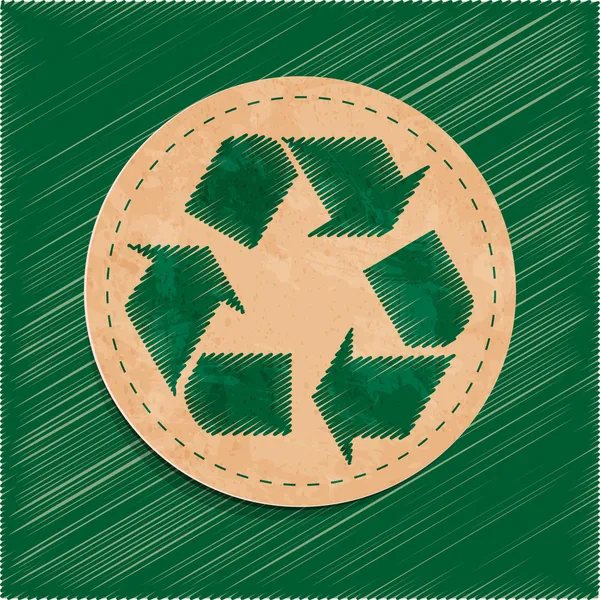 Vector recycle sticker — Stockvector