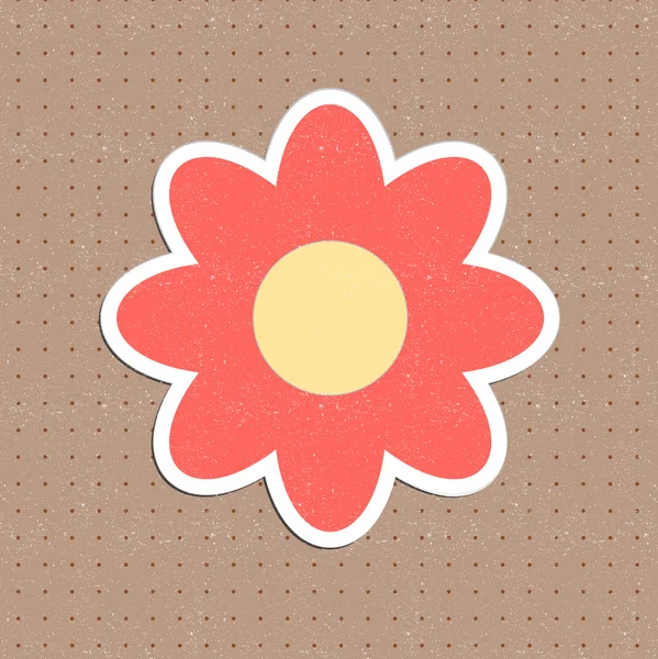 Sticker fleur vintage vectoriel — Image vectorielle
