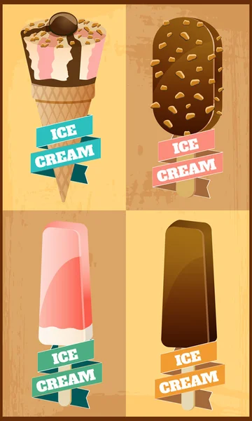 Vector ice cream — Stock Vector