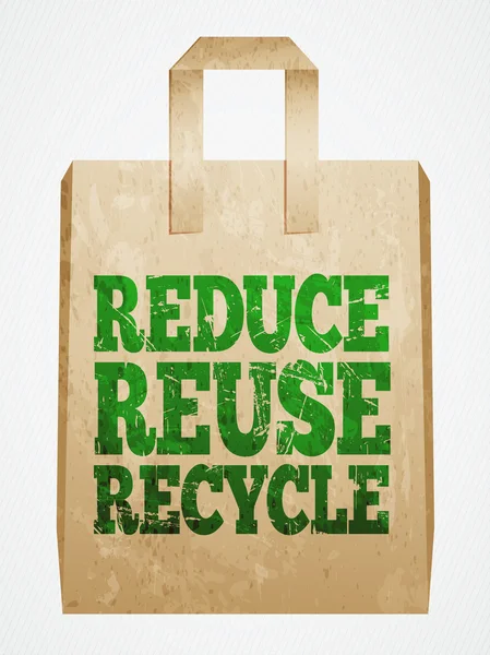 Vector paper bag - recycle concept — Stock Vector