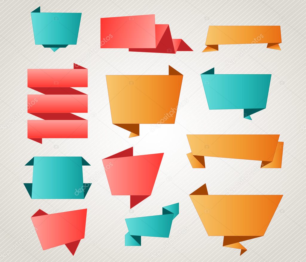 Vector colorful ribbons