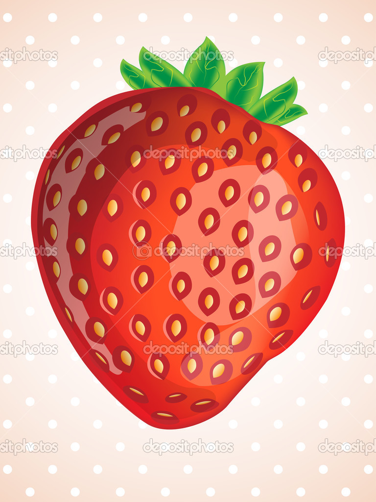 Vector delicious strawberry