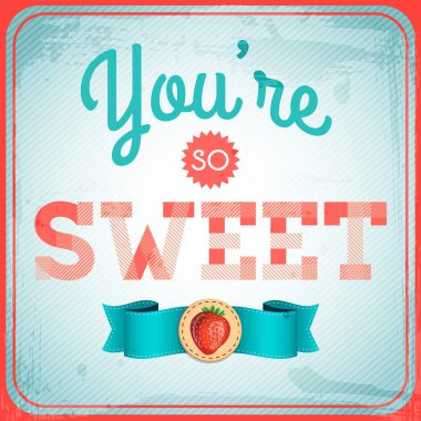 vektör vintage aşk kartı