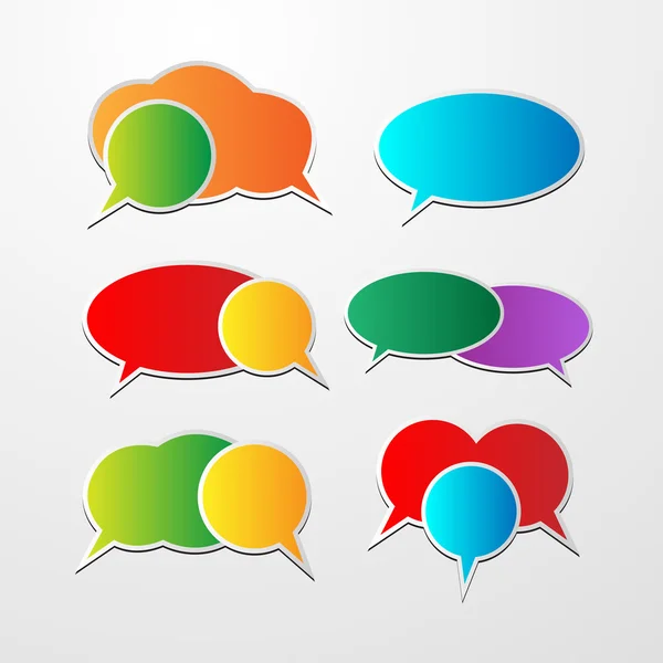 Set of colorful speech bubbles — Stock Vector