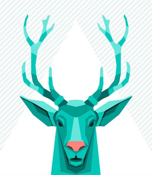 Vintage Deer Illustration — Stock Vector