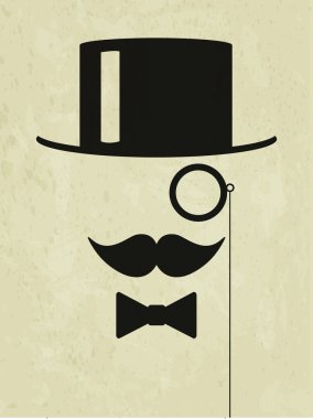 kişi retro stile bıyıklı