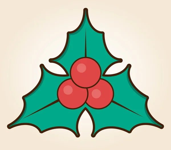 Navidad Holly — Vector de stock