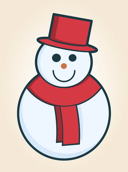 Vecteur Bonhomme de neige de Noël — Image vectorielle
