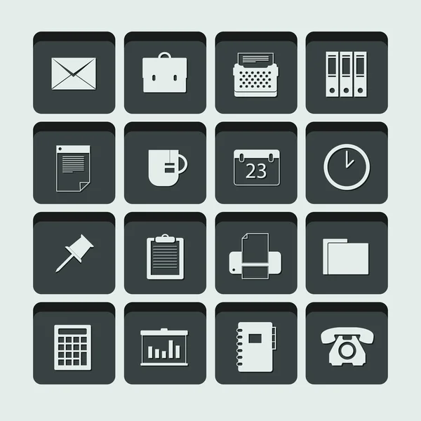 Office icons — Stock Vector