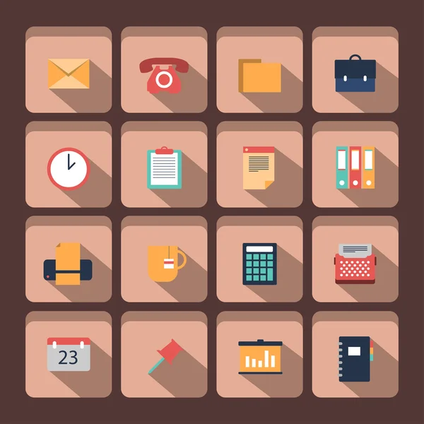 Office icons — Stock Vector