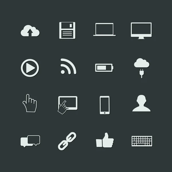 Technology icons — Stock Vector