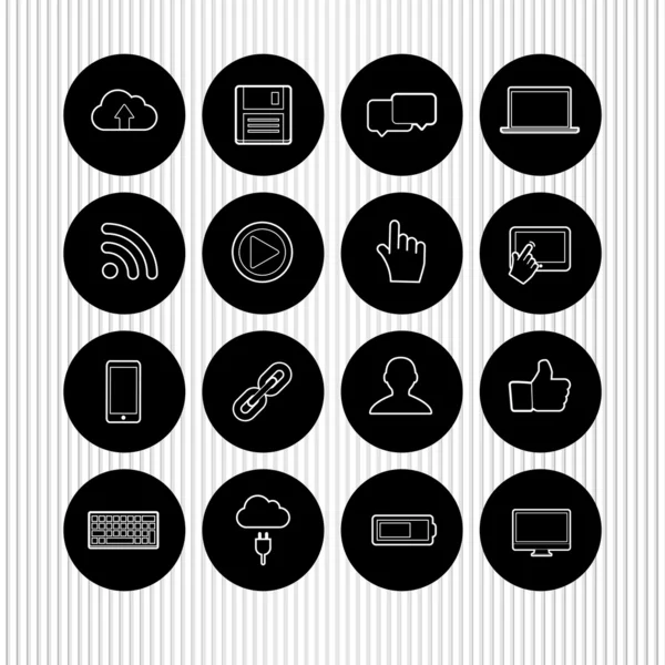 Technology icons — Stock Vector