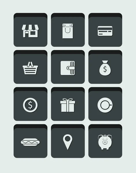 Set of shopping icons — Stock Vector