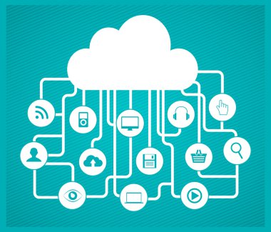 vektör cloud computing