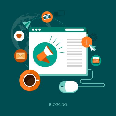 Blogging concept illustration