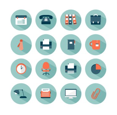 modern ofis simge kümesi