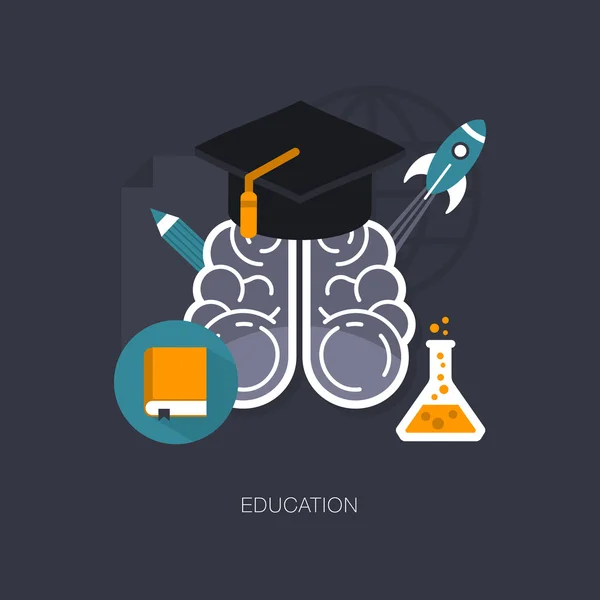 Concepto de educación moderna — Vector de stock