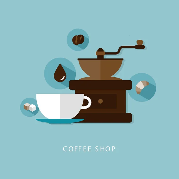 Coffee shop — Stock Vector