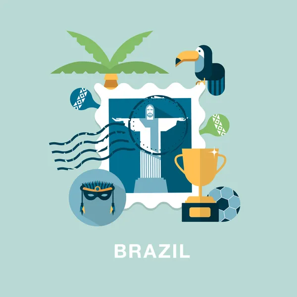 Concepto de Brasil — Vector de stock