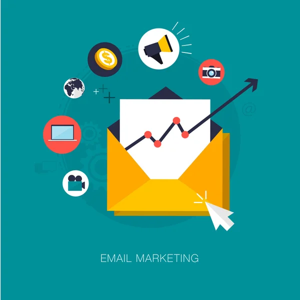 Koncepcja marketingu e-mail wektor Wektor Stockowy