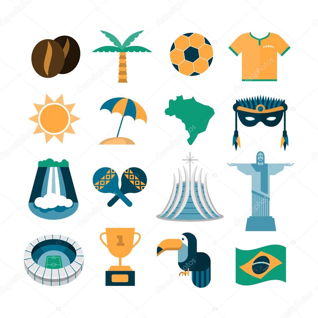 Vector Brazil icons